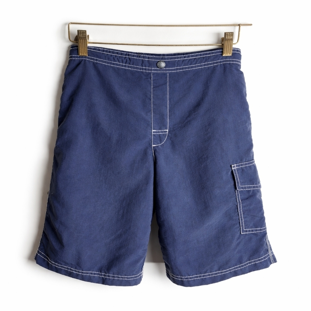 Lands' End Boy's Blue Board Shorts / Swim Trunks Size M